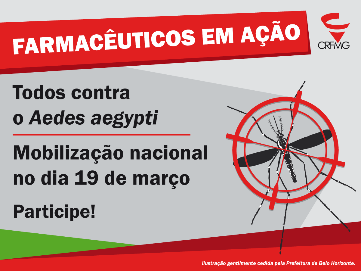 Farmacêuticos realizam mobilização nacional, no dia 19, sobre combate ao Aedes aegypti
